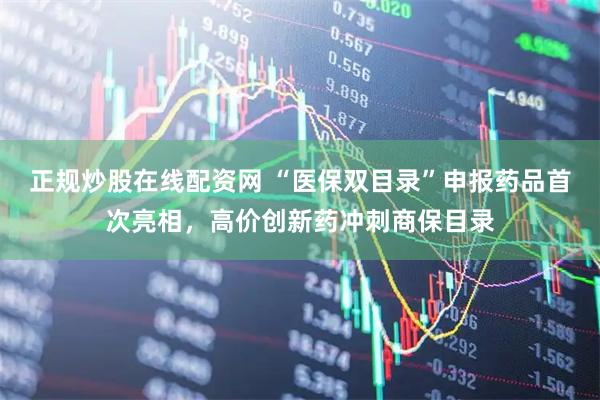 正规炒股在线配资网 “医保双目录”申报药品首次亮相，高价创新药冲刺商保目录